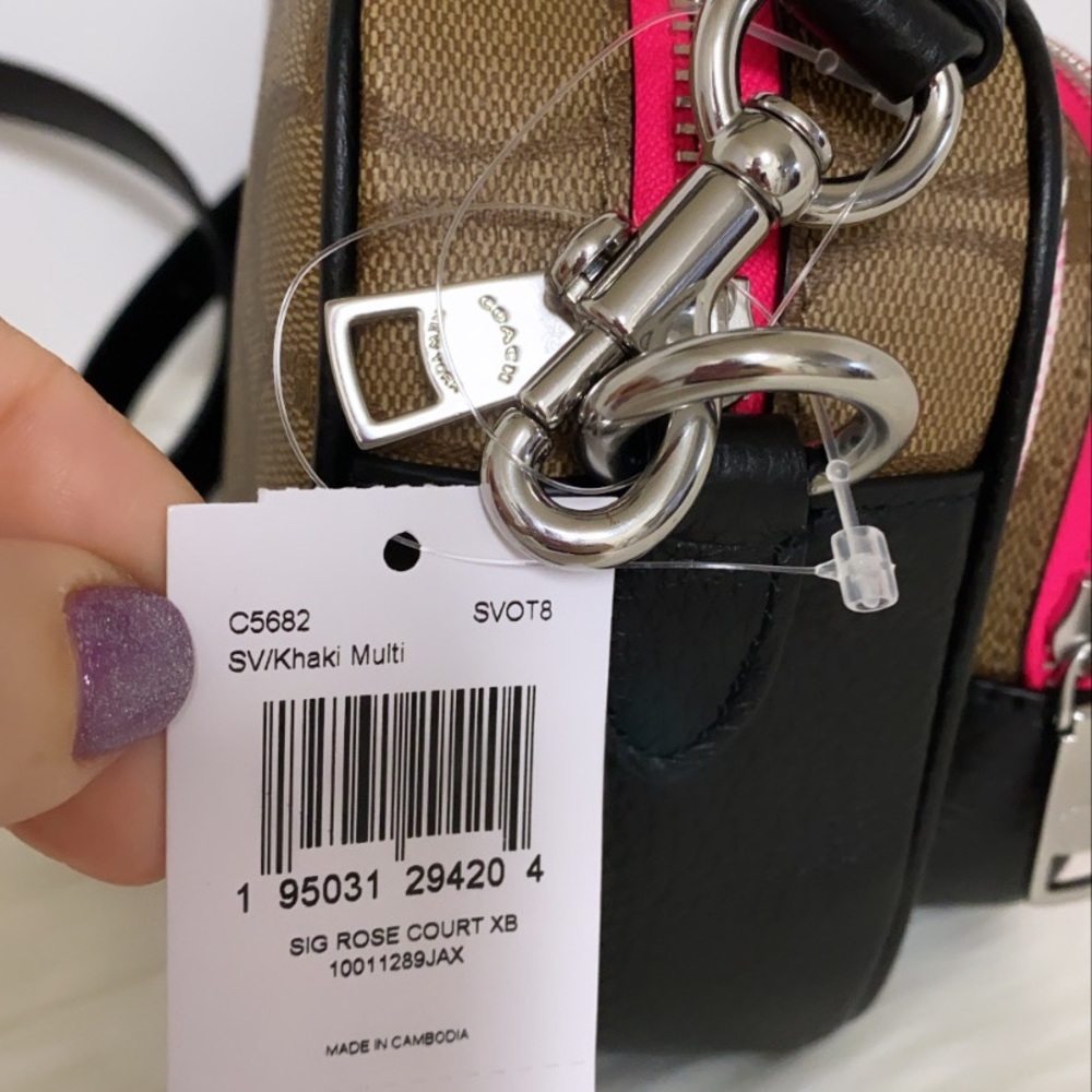 New💃Coach Court Crossbody Signature Vintage Rose - Picture 10 of 10